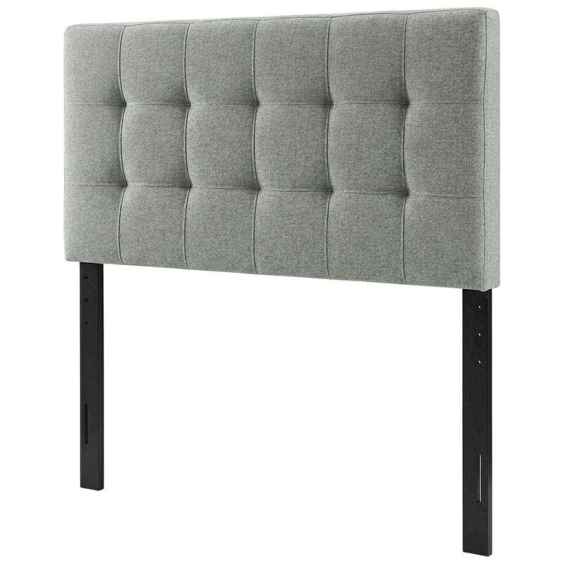 Upholstered Fabric Twin Headboard with Soft Padding and Elegant Style image number 1