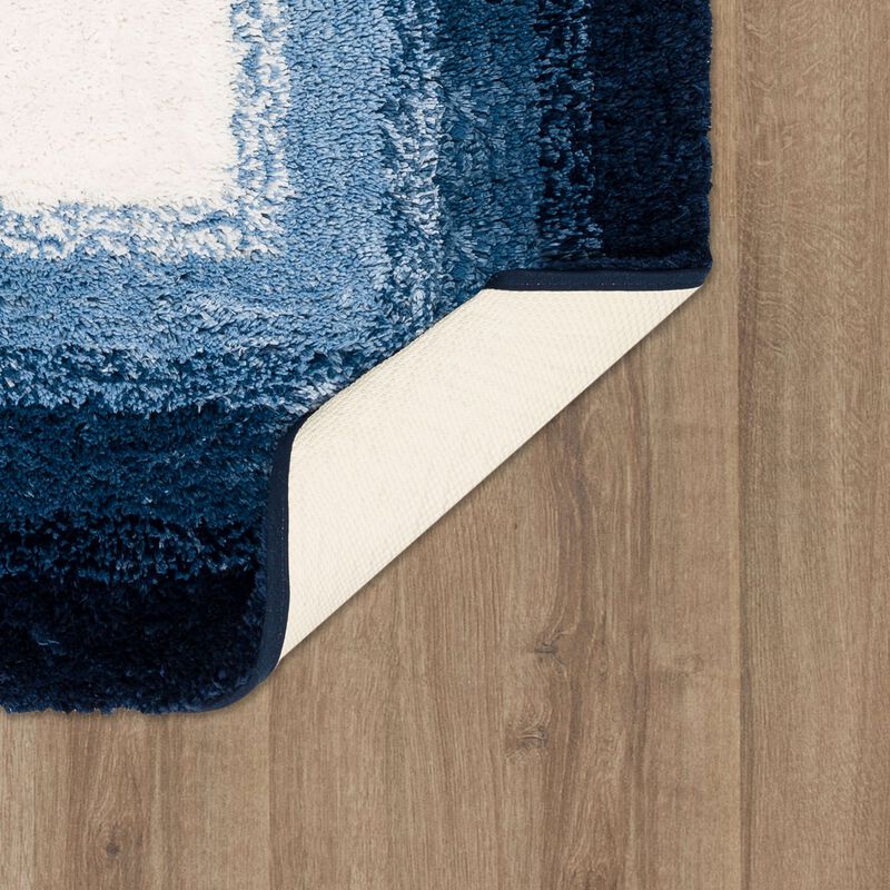 Gradient Ombre Border Bath and Kitchen Mat Collection