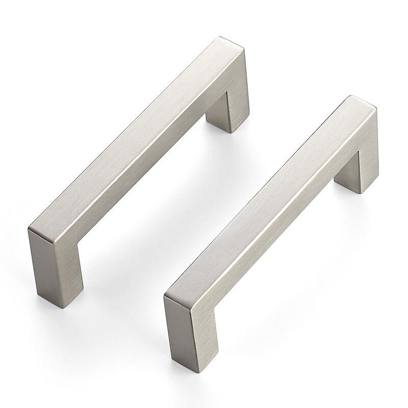 JOY DECOR 18 Pack Cabinet Handles,3-3/4 Inch Brushed Nickel Cabinet Pulls,Kitchen Cabinet Handles Square Drawer Pulls Stainless