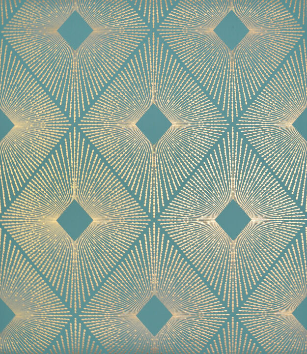 Harlowe Teal & Gold Wallpaper