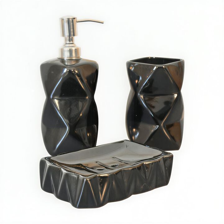 Artisan Furniture Sindri Black Bathroom Set of 3
