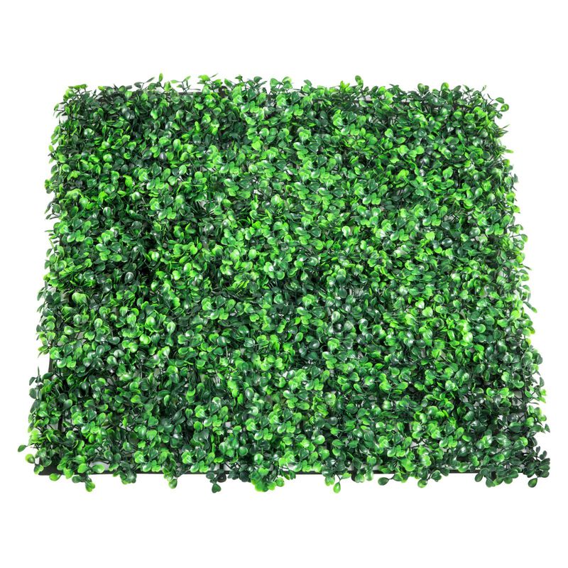 Realistic Hedge Wall Panels 24PCS UV Protected Boxwood Privacy Screen for Outdoors-Green image number 0
