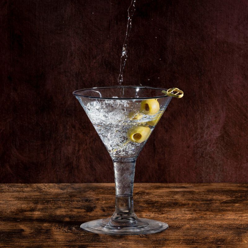 2 oz. Clear Plastic Mini Martini Shot Glasses (192 Glasses) image number 1