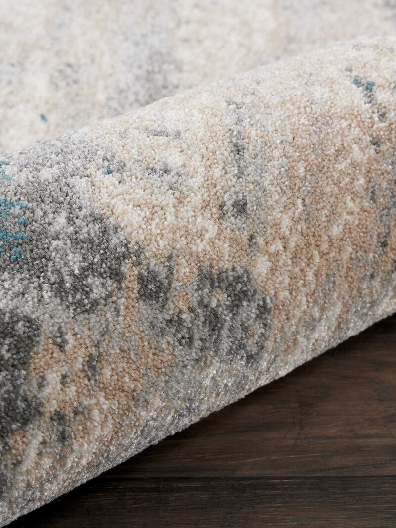 Maxell MAE17 Ivory/Teal 2'2" x 7'6" Rug