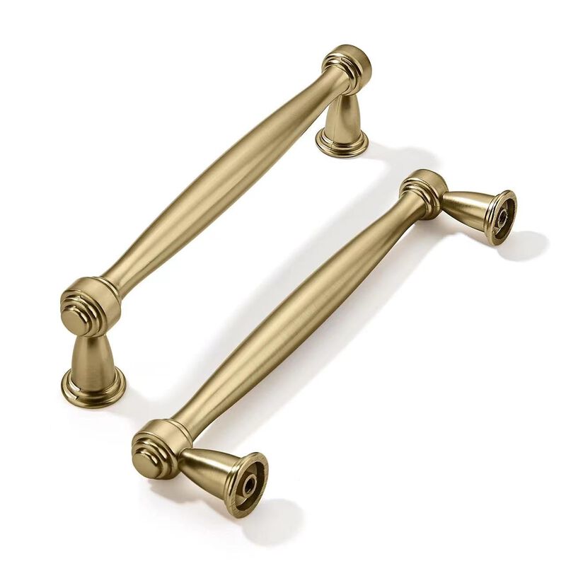 khtumeware 6 Pack 3-3/4 Inch(96mm) Brushed Brass Cabinet Pulls, Brushed Gold Kitchen Cabinet Handles Gold Kitchen Cabinet Hardwa