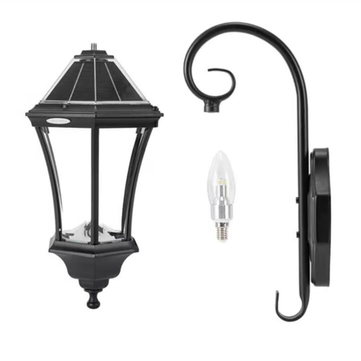 Outdoor Farmhouse Solar Wall Light 150 Lumens for Porch or Garden Lighting