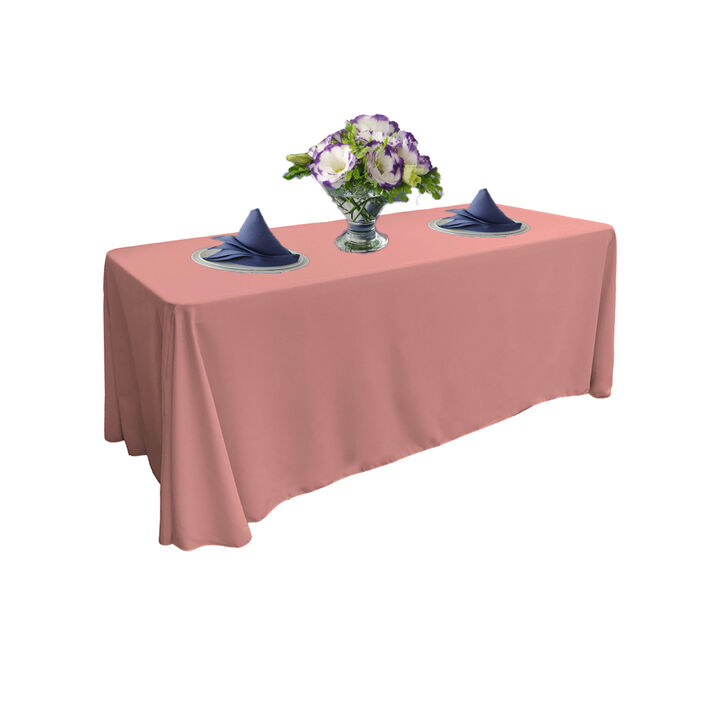 Rectangular Polyester Poplin Tablecloth for Weddings, Parties and Dining Use