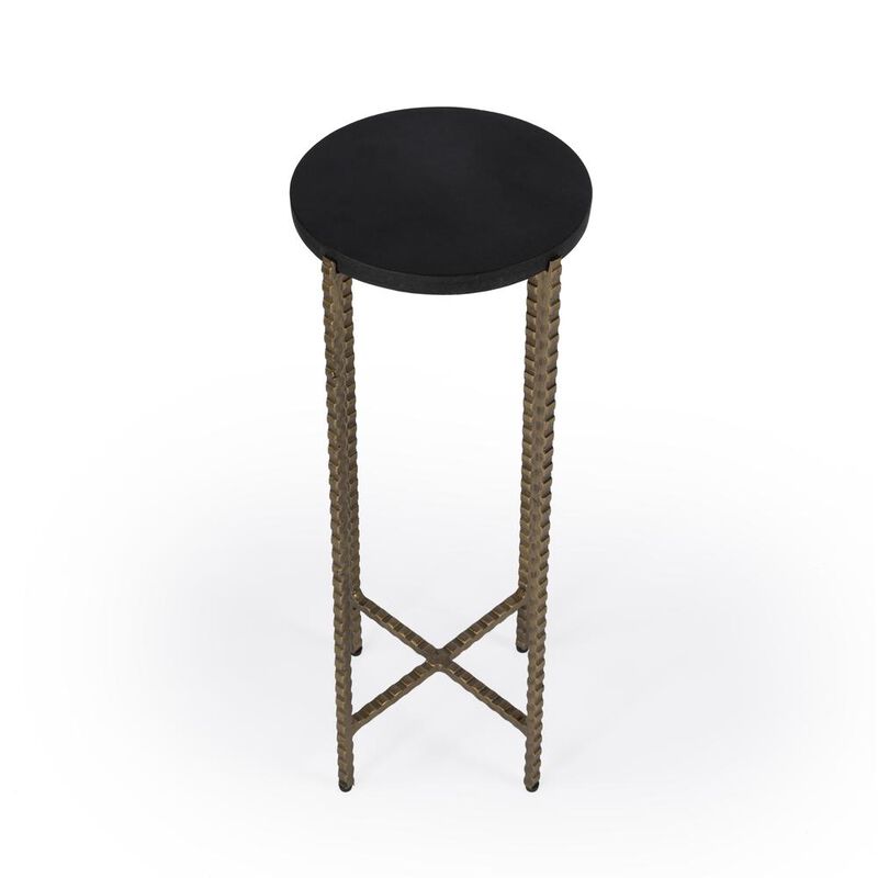 Butler Specialty Nigella Granite Cross Legs Side Table, Multi-Color