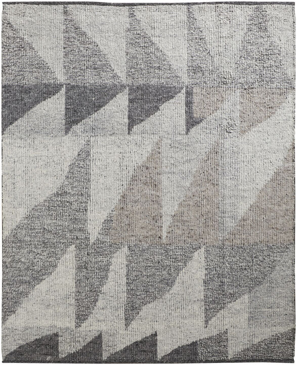HomeRoots Wool Geometric Hand Knotted Area Rug