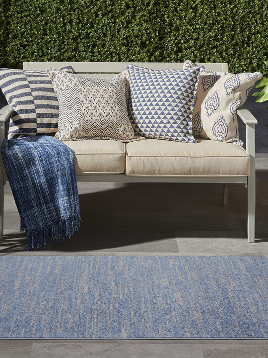 Nourison Essentials NRE01 Blue/Gray 3' x 5' Rug