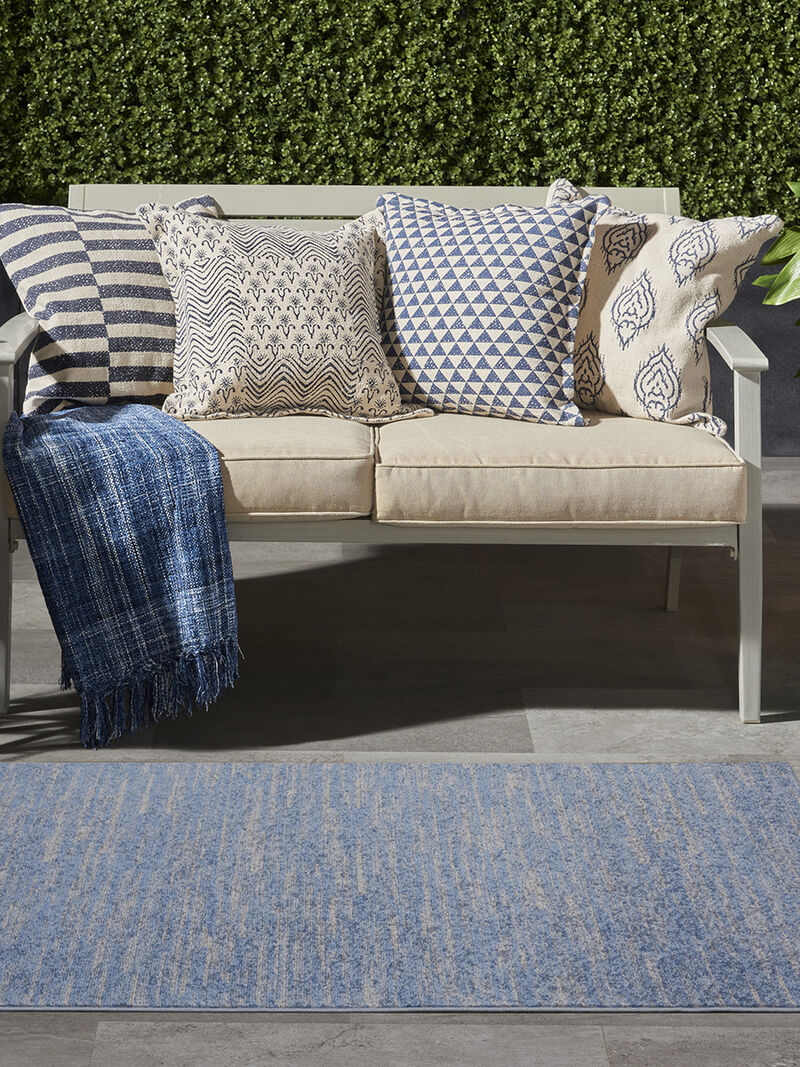 Nourison Essentials NRE01 Blue/Gray 3' x 5' Rug