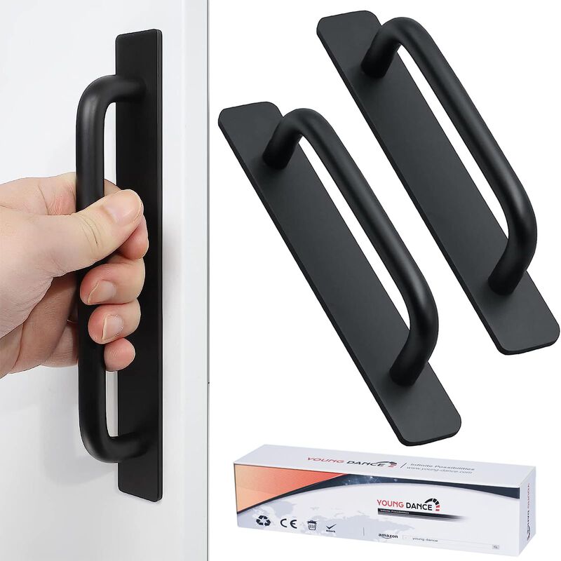 Self-Stick Instant Cabinet Drawer Handles Pulls - 2pcs Aluminum Alloy Push Pull Handles Helper with Adhesive Door Handle for Kit