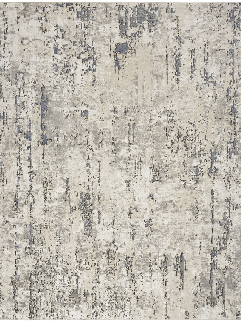 Quarry QUA01 Ivory/Blue/Gray 6' x 9' Rug