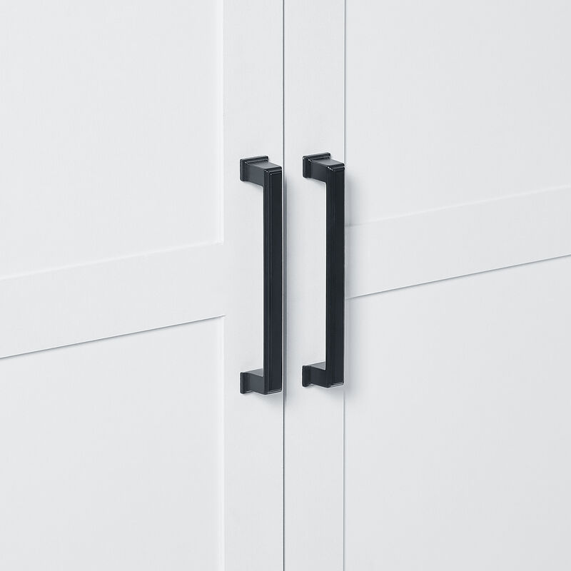 Tall Bathroom Storage Cabinet with Two Doors, One Drawer, and Adjustable Shelf