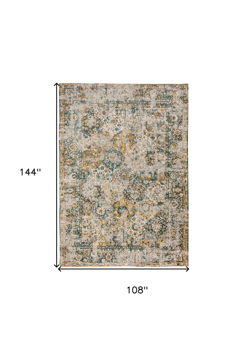 HomeRoots Abstract Non Skid Area Rug image number 5