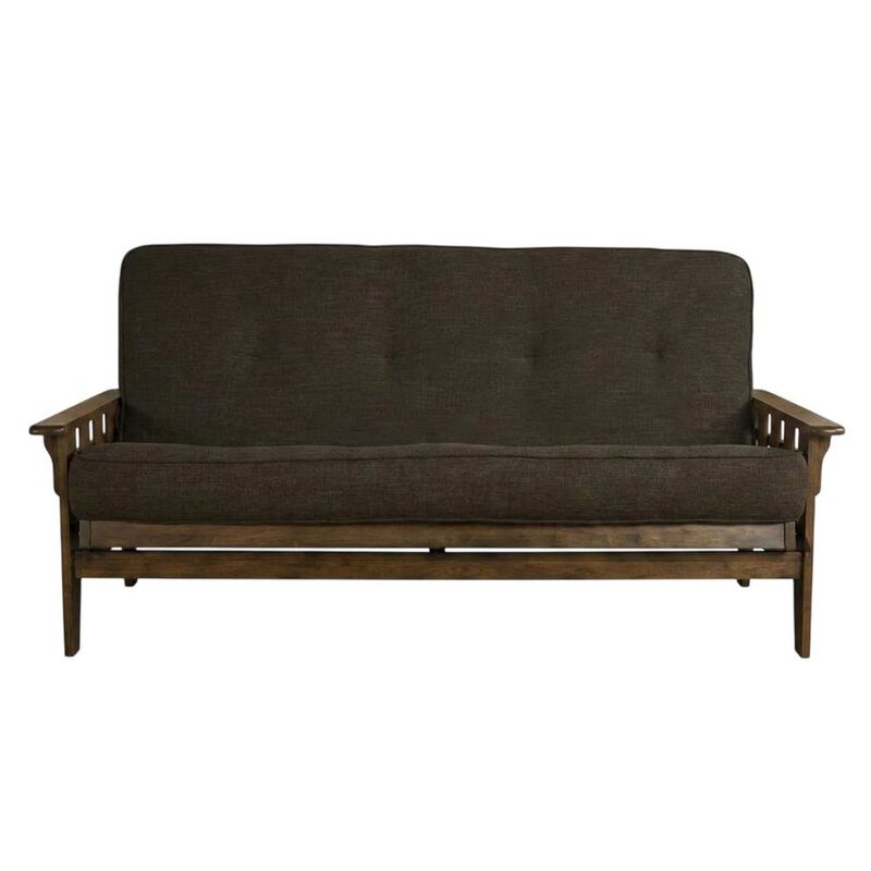 Tucson Frame-Rustic Walnut Finish-Linen Charcoal Mattress image number 3