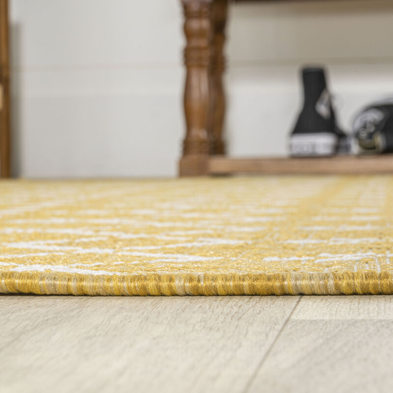 Ourika Moroccan Geometric Textured Weave Indoor/Outdoor Area Rug