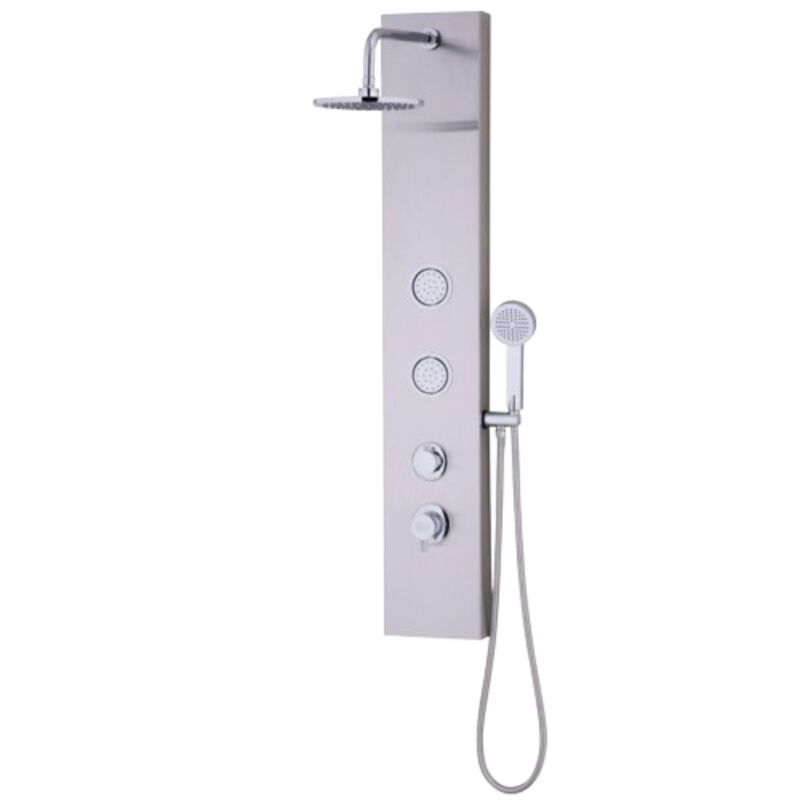 Hivvago Stainless Shower Panel with Massage Jets Hand Shower