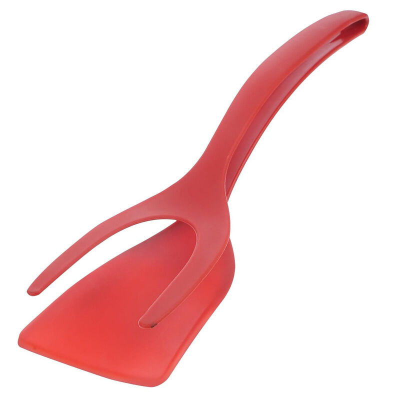 2 in 1 Grip and Flip Spatula Tongs Egg Flipper Tong image number 0