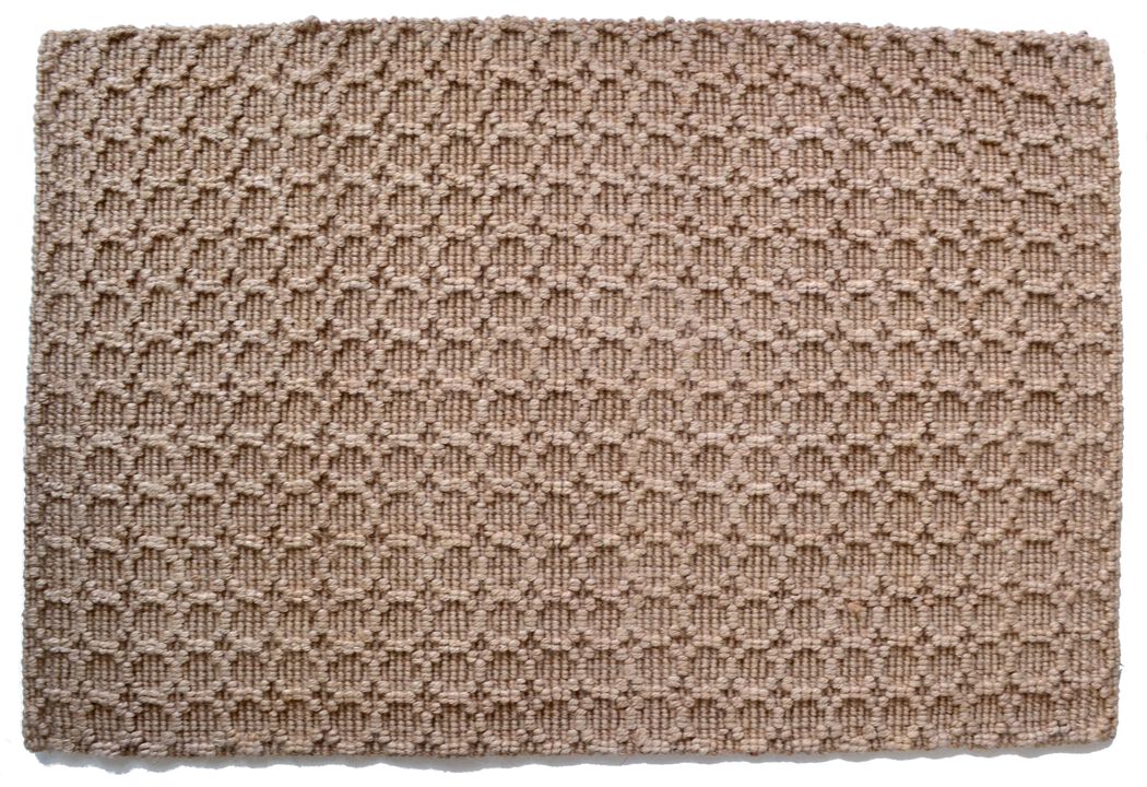 HomeRoots Jute Geometric Hand Woven Area Rug