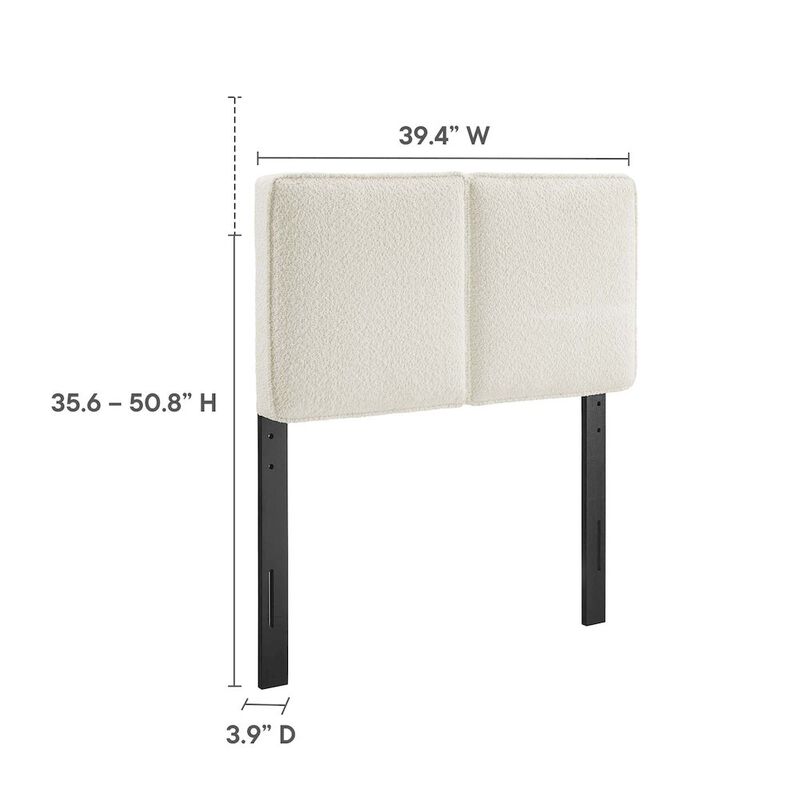 Lindee Boucle Fabric Twin Headboard image number 3