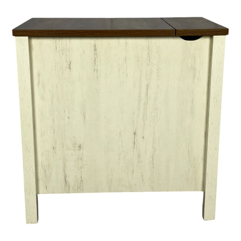 Streamdale Farmhouse End Table with Barn Door & Drawer, Charging Station image number 5