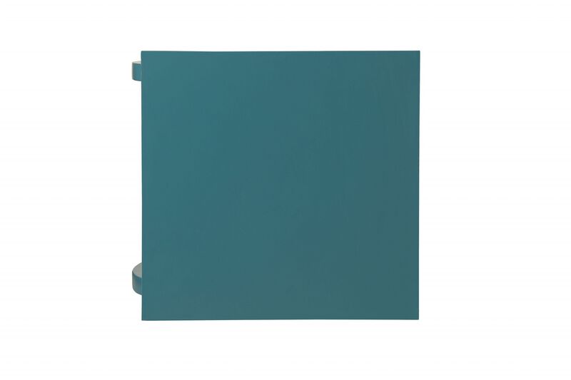 Decorative Side Table &ndash; Square Accent Table with Bow Legs and Pop of Color image number 2