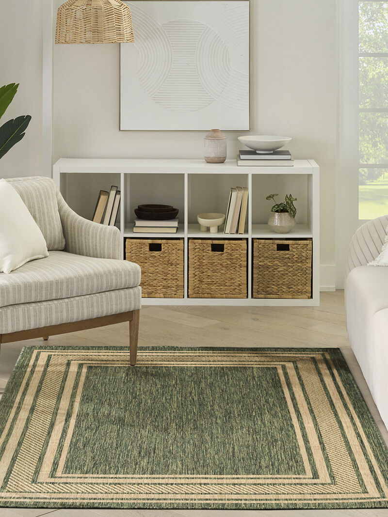 Horizon Indoor/Outdoor HOZ03 Green 5' x 7' Rug