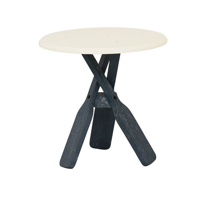 Linon Omar Side Table Blue