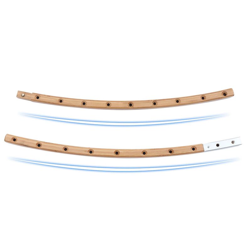 Quilted Hammock with Curved Wicker Spreaders for Comfortable Outdoor Relaxation