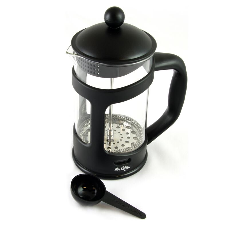 Mr. Coffee Brivio 28 Ounce Glass French Press Coffee Maker with Plastic Lid image number 3