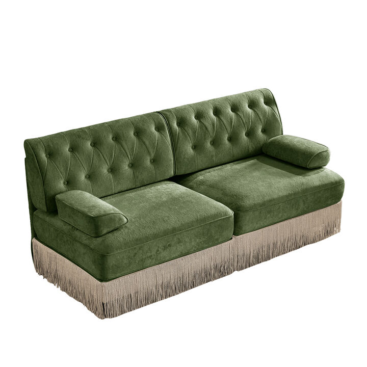TATEUS Velvet Fabric Sofa