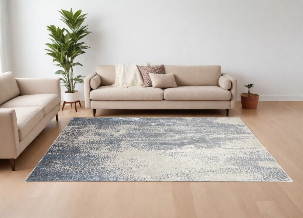HomeRoots Abstract Power Loom Area Rug
