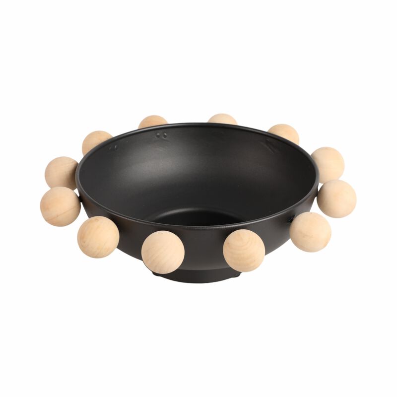 13" Bowl W/ Large Wooden Knobs image number 0
