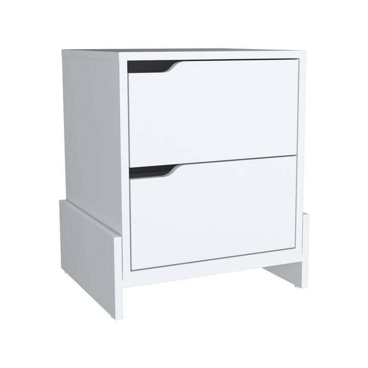 Streamdale Haines Nightstand With 2-Drawers, End Table With Sturdy Base