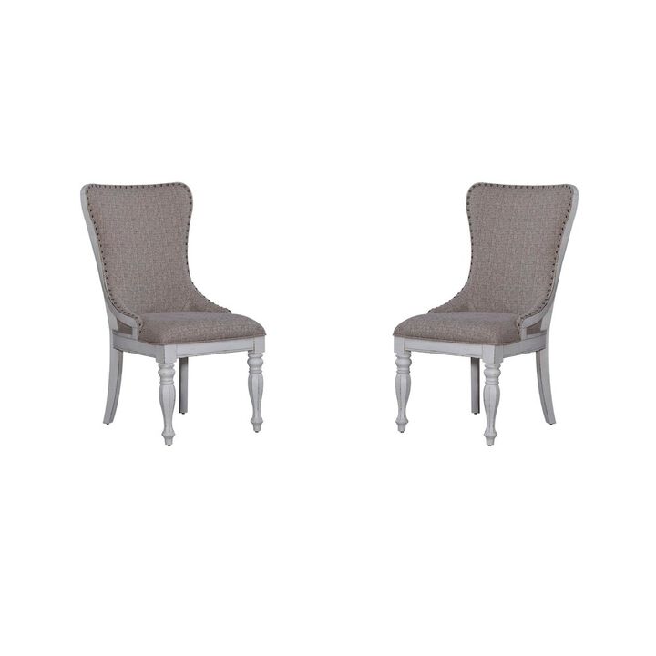 Liberty Furniture Upholstered Wing Back Side Chair for Dining Room, Set of 2