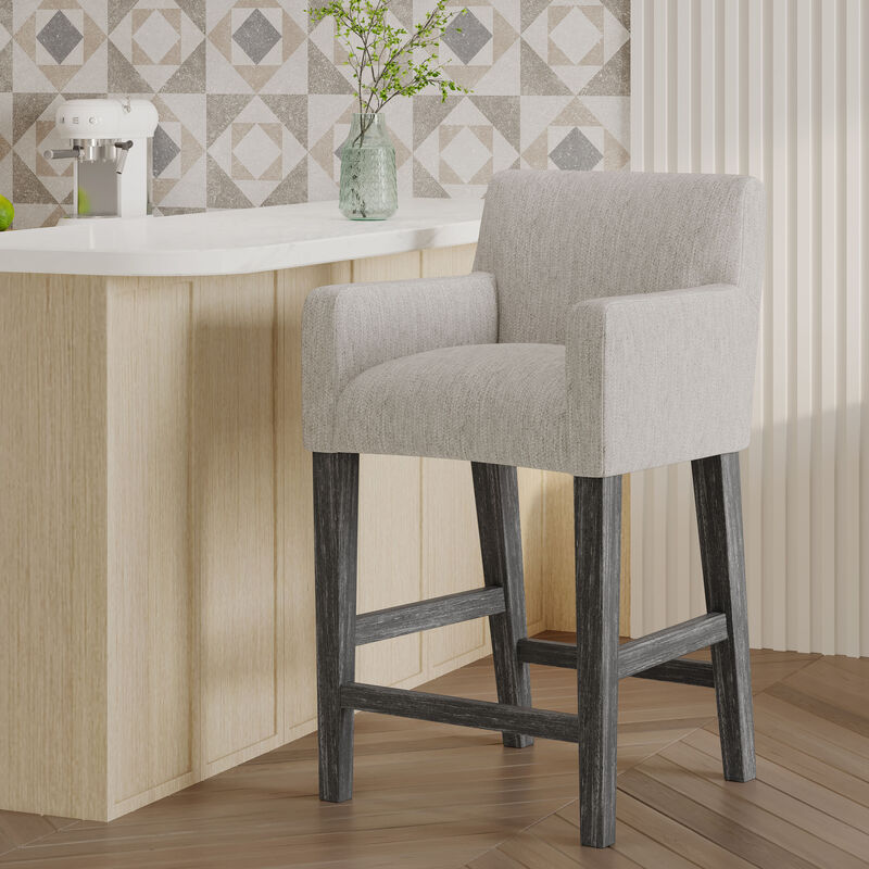Merax Upholstered Counter Stools  Dining Chairs