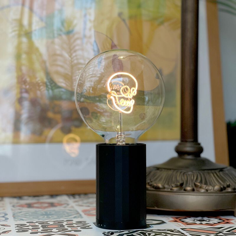 Bulb SKULL Amber with Base Table Lamp PORTABLE Rose Gold image number 3