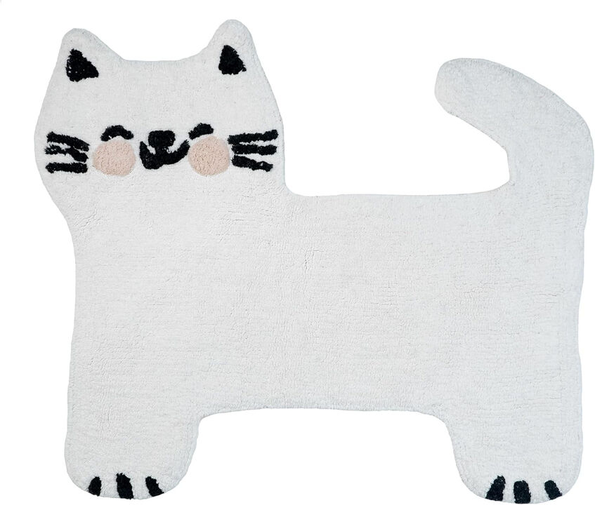 HomeRoots Kitty Cat Youthful Washable Area Rug