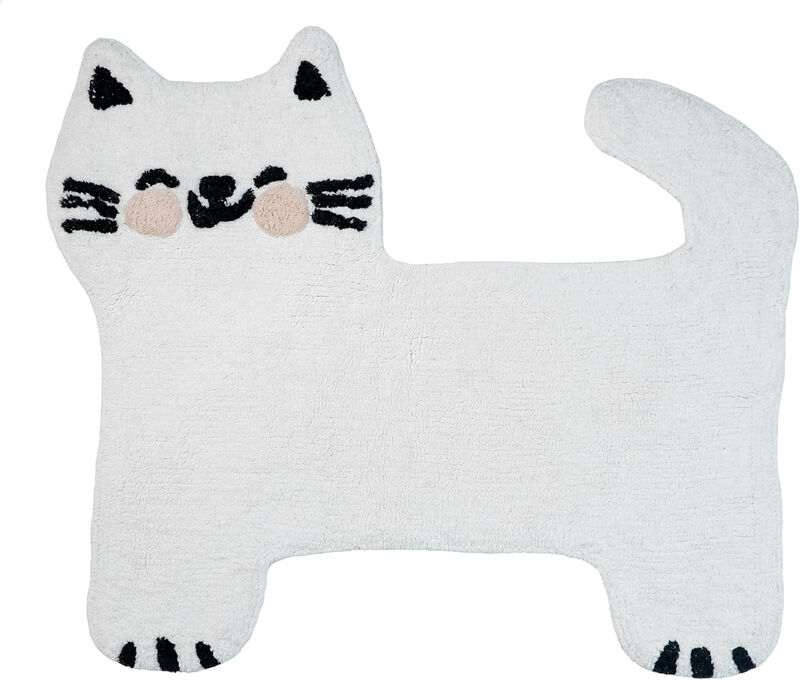 HomeRoots Kitty Cat Youthful Washable Area Rug image number 0