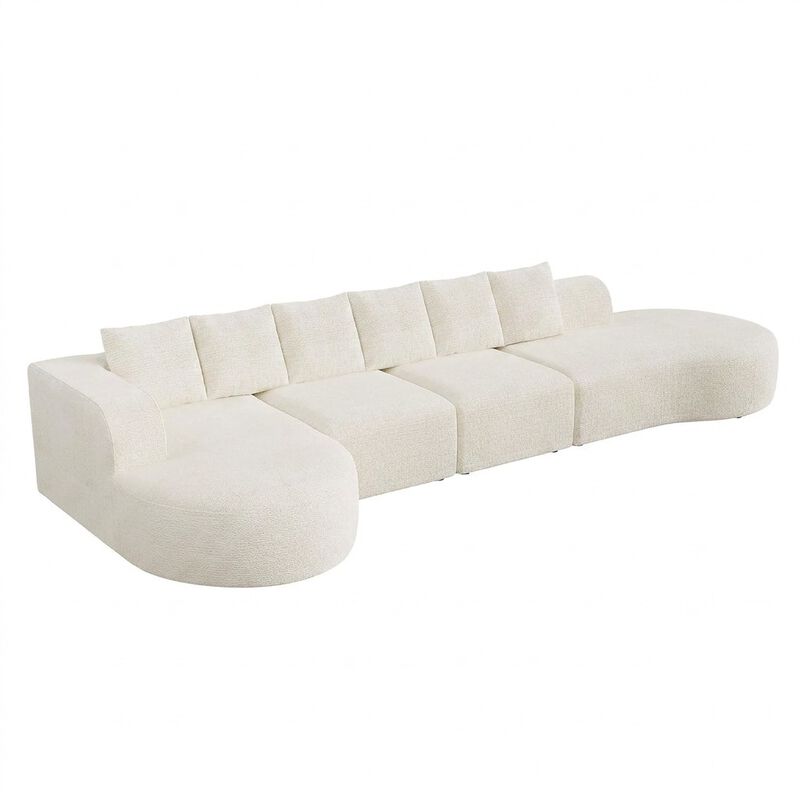 Vipbear 176" Oversized Modular Sectional Couch with Deep Seat, Chenille 6 Seater Living Room Sofa image number 0