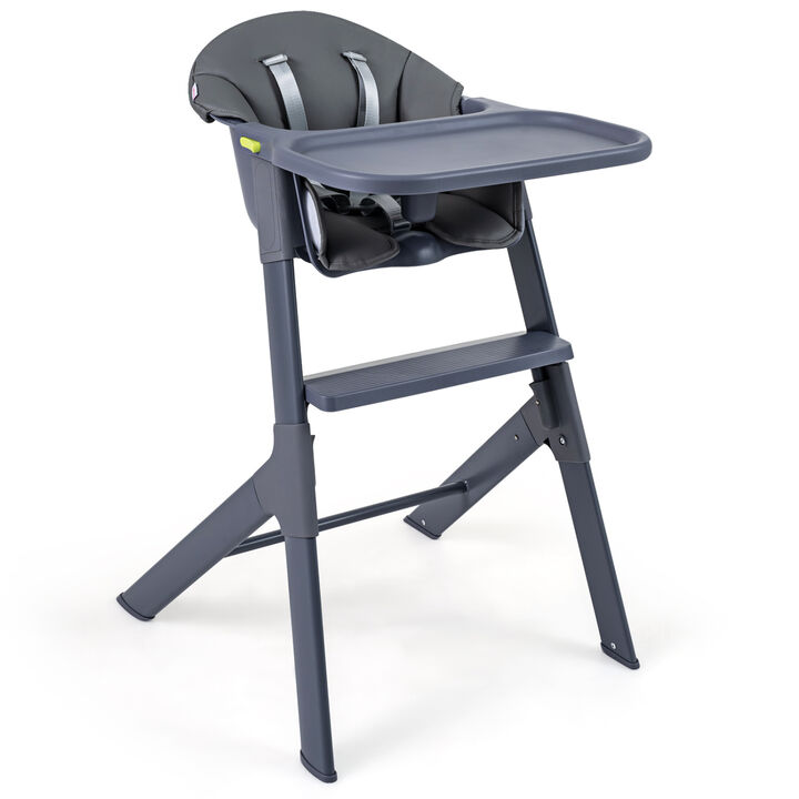 3 in 1 Convertible Baby High Chair with Tray and Adjustable Footrest