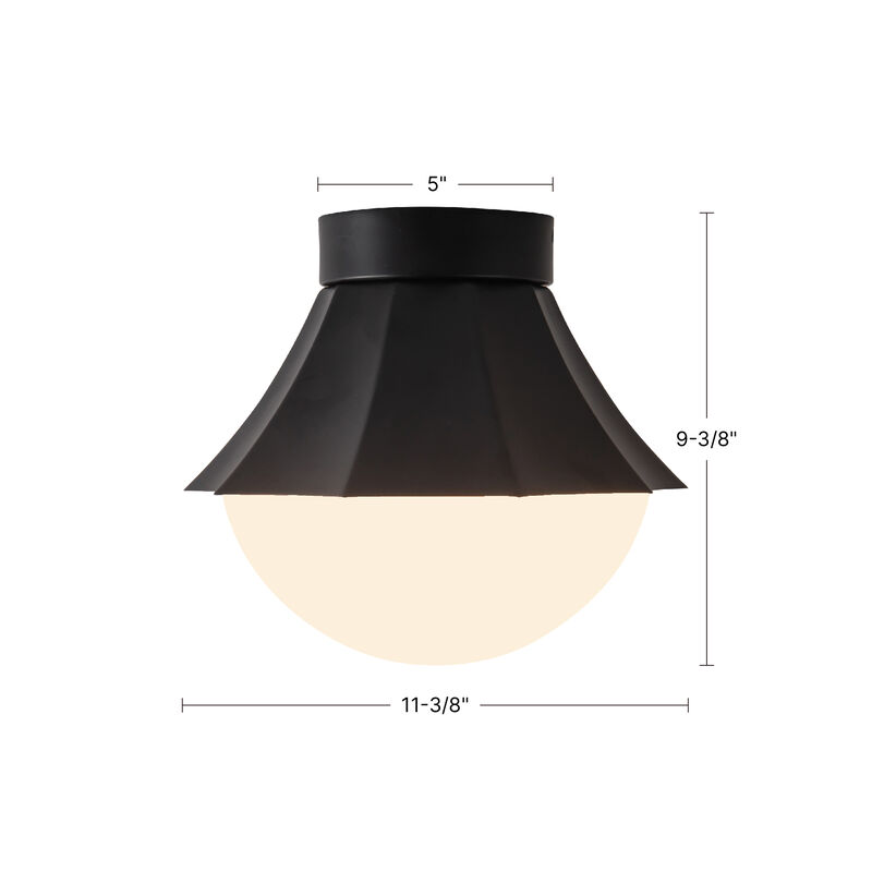 Shelton 12 in Semi Flush Mount with Glass image number 8
