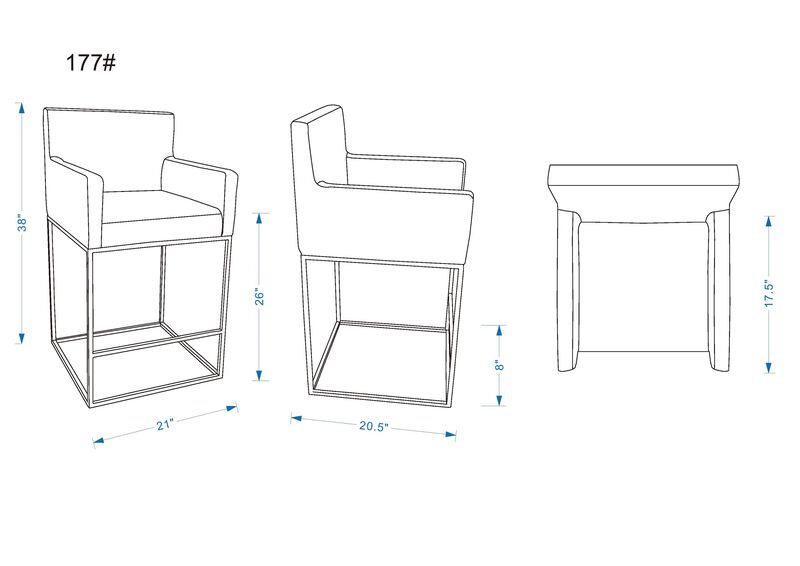 Ambassador Cream Counter Stools (Set of 3)