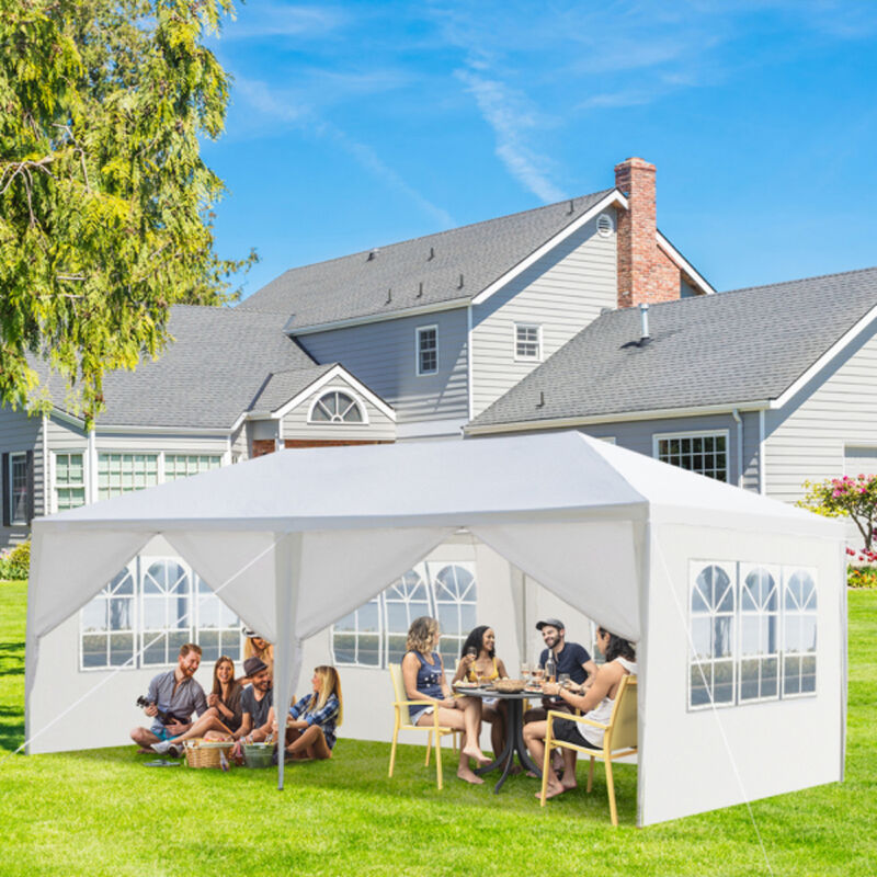 Outdoor Party Tent with 6 Removable Sidewalls, Waterproof Canopy Patio Wedding Gazebo