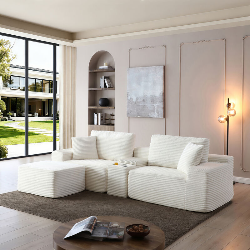 Snogla Sectional Sofa with Cup Holders image number 3
