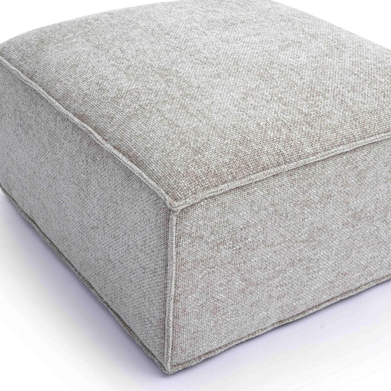 Mindy Chenille Basketweave Ottoman image number 5