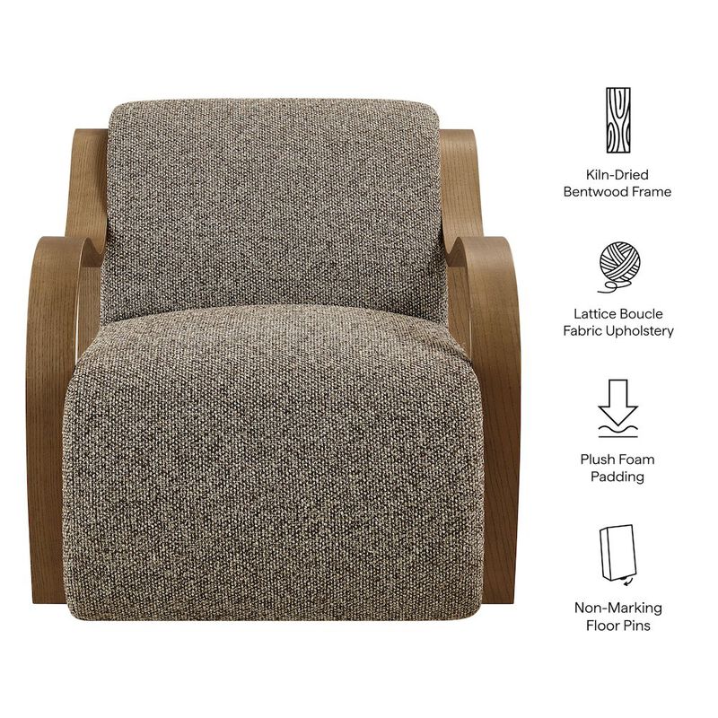Atrium Lattice Boucle Accent Armchair image number 2