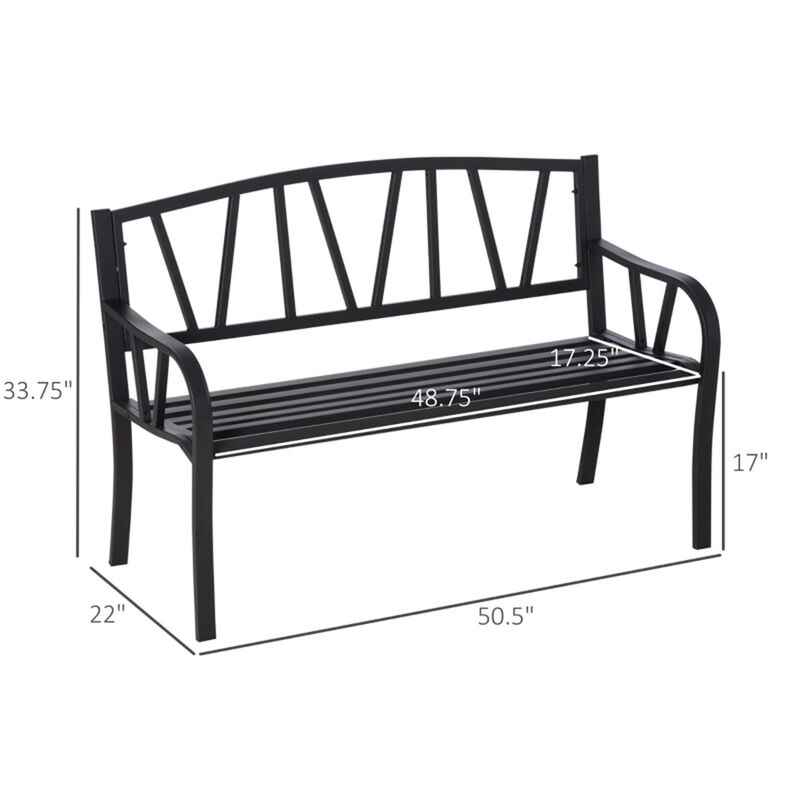 Weather-Resistant Outdoor Bench, Decorative and Functional Seating for Garden or Patio image number 7
