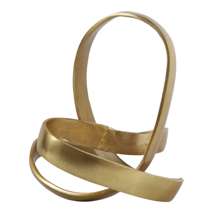 Ec 11.5" Large Metal Knot, Gold